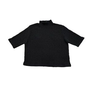 Women’s Express Ribbed Crop Top Black Poly/Spandex 2010s